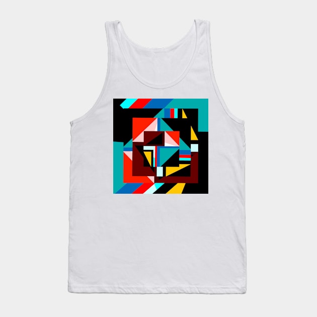 Concentric Cubism Tank Top by Dturner29